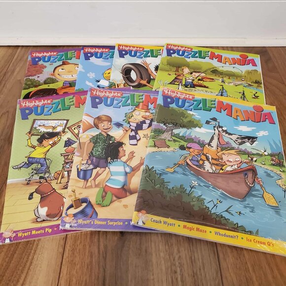 Highlights Puzzlemania Magazine  7 Piece Lot (Ages 6–12) - Picture 1 of 8